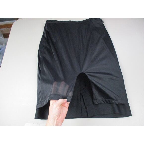 VINTAGE Pencil Skirt Gibi Roma Womens 10 30x25 Virgin Wool Black Dark Academia M - Picture 5 of 11